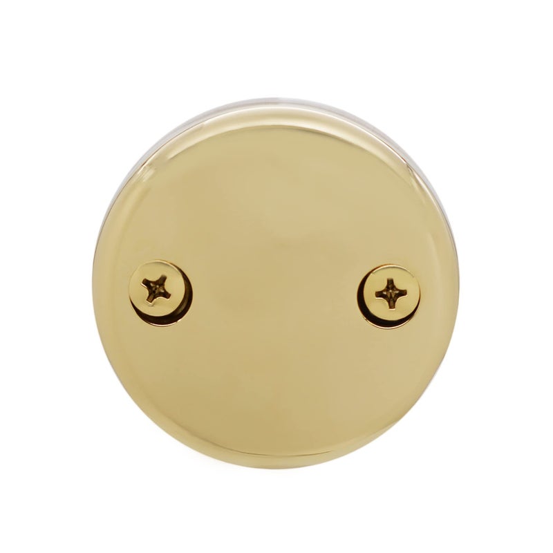 Westbrass Universal Fine or Coarse Thread Replacement Tip-Toe Strainer Drain with 2-Hole Faceplate, Polished Brass, D93K-01 - Image 4